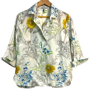 Hinson Wu luxe cotton floral tunic - size 6